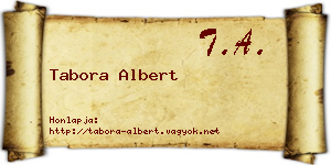 Tabora Albert névjegykártya