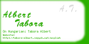 albert tabora business card